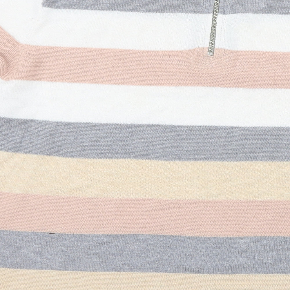 TU Womens Multicoloured Striped Knit Pullover Jumper Size 16