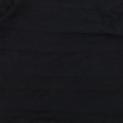 Brand and care label for BHS women’s black striped knit jumper, size UK 14