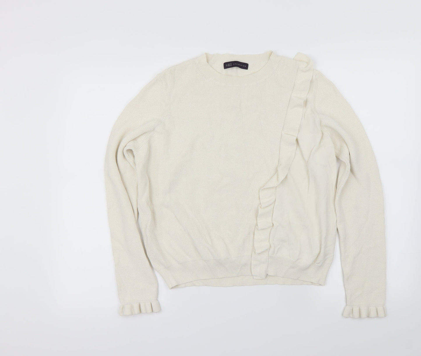 Marks and Spencer Womens Ivory   Pullover Jumper Size 18