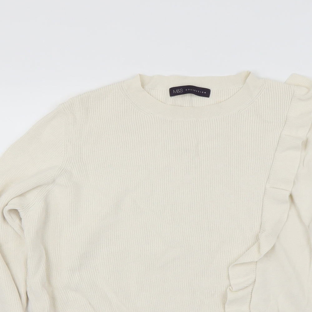 Marks and Spencer Womens Ivory   Pullover Jumper Size 18