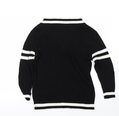 Back view of H&M women’s black jumper, size XS