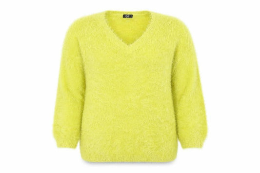 Front view of F&F women’s green jumper, size UK 12