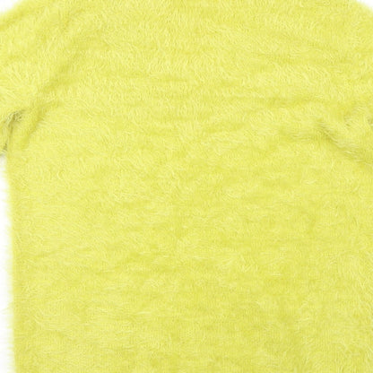 Brand and care label for F&F women’s green jumper, size UK 12