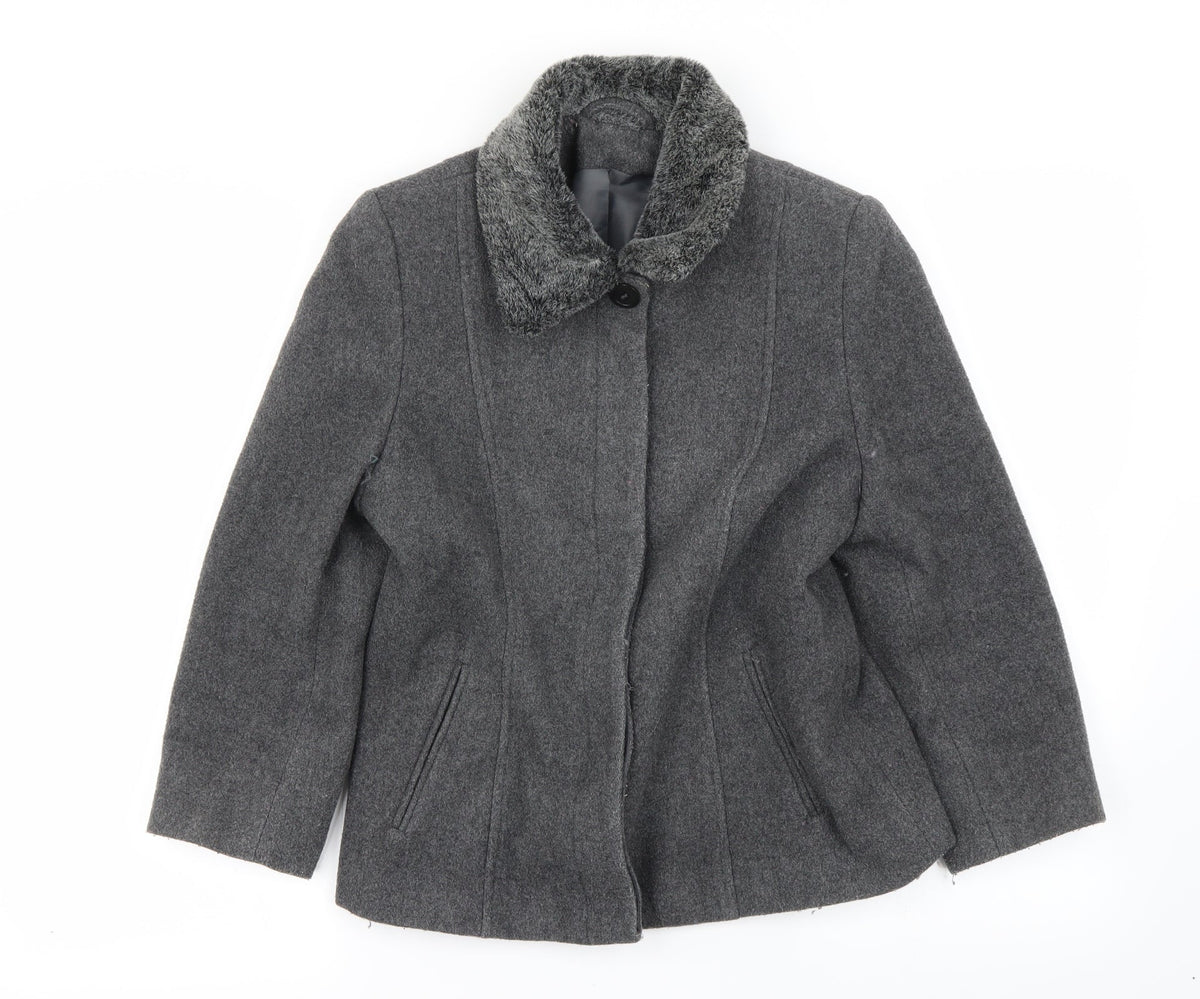 Richards Womens Grey   Jacket Coat Size 10