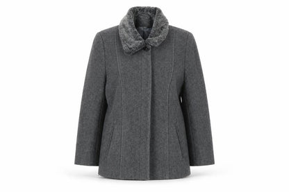 Front view of Richards women’s grey jacket coat, size UK 10