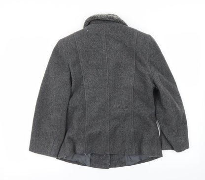 Back view of Richards women’s grey jacket coat, size UK 10