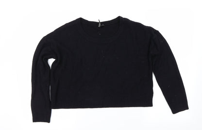 Additional front view of H&M women’s black jumper, size UK 10