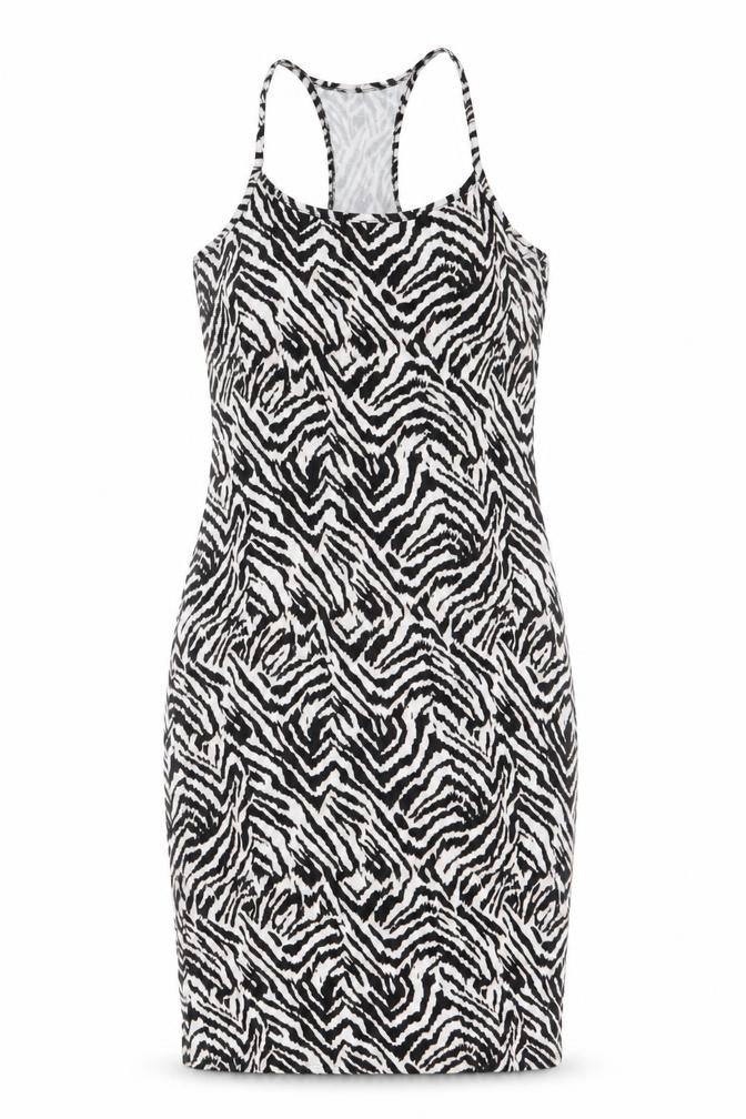 H&M Womens Multicoloured Animal Print  Fit & Flare  Size M