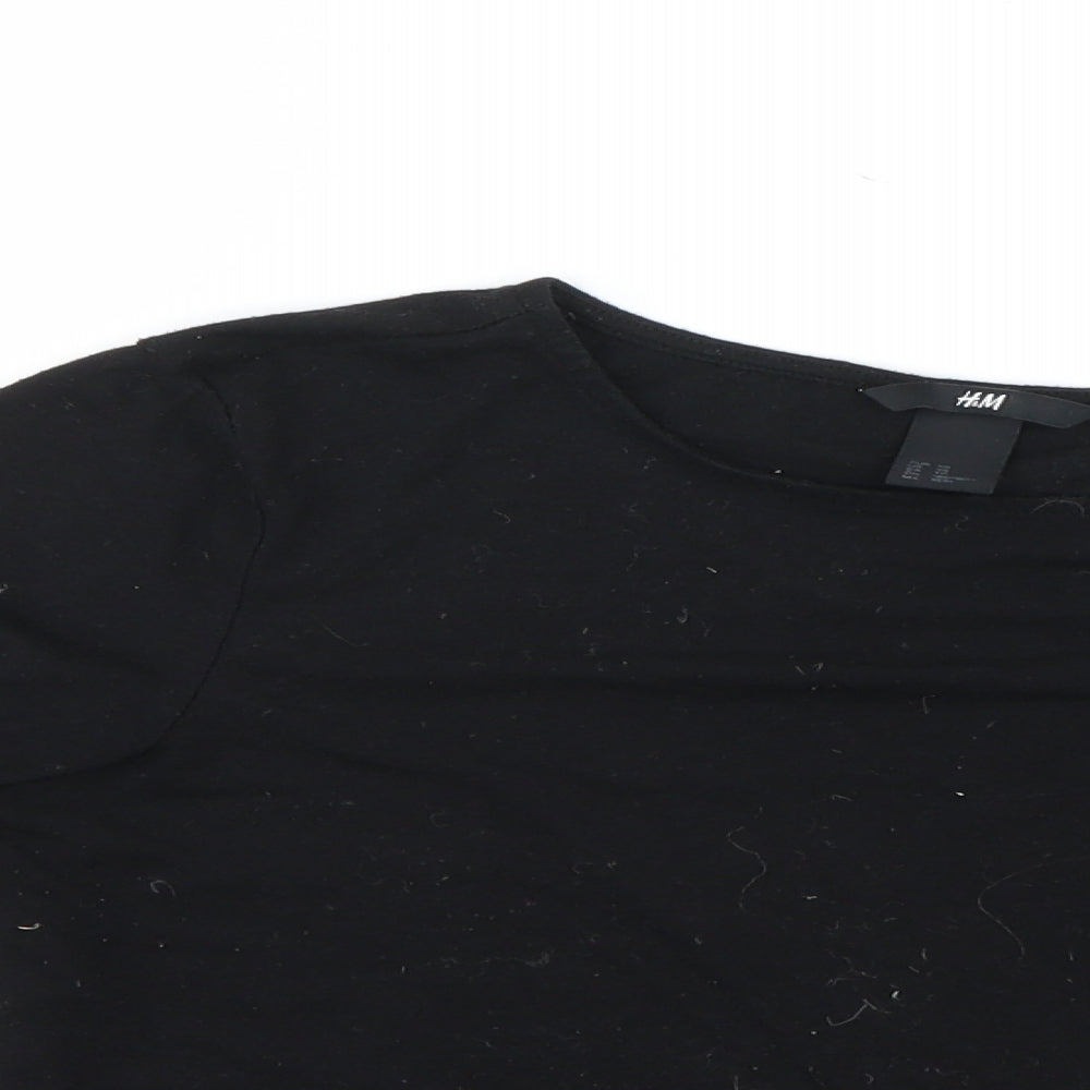 H&M Womens Black   Basic T-Shirt Size XS