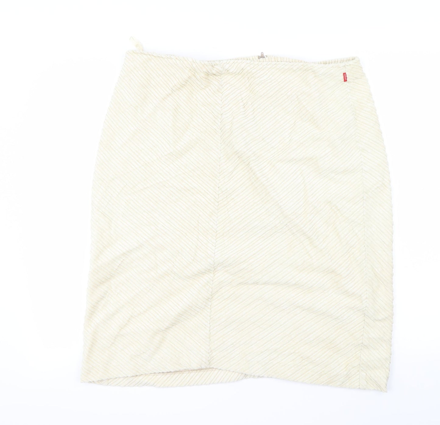Preworn Womens Ivory   A-Line Skirt Size 34 in