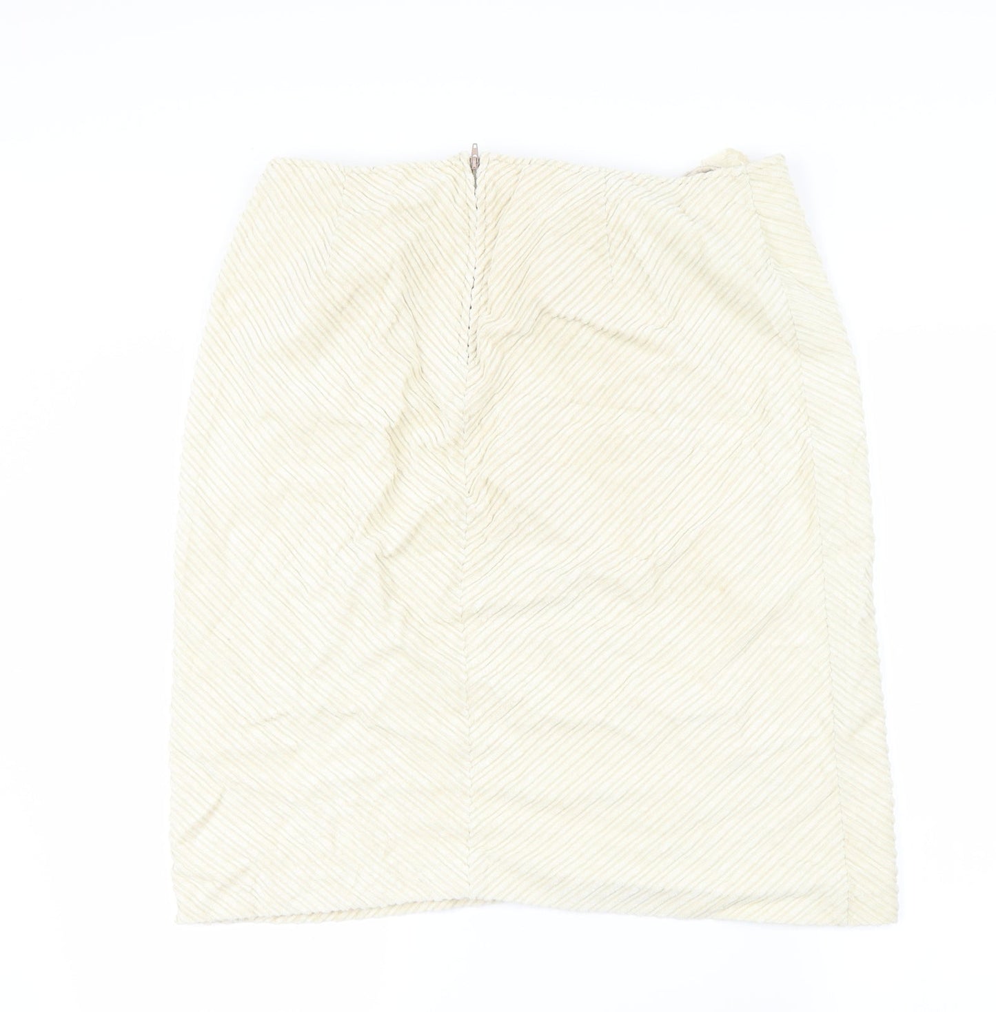 Preworn Womens Ivory   A-Line Skirt Size 34 in