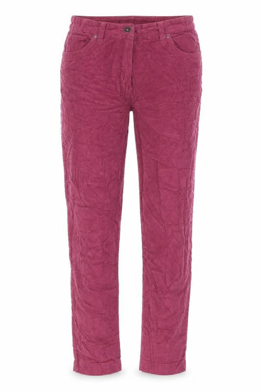 Front view of Cotton Traders women’s purple skinny jeans, size UK 12, 26-inch leg