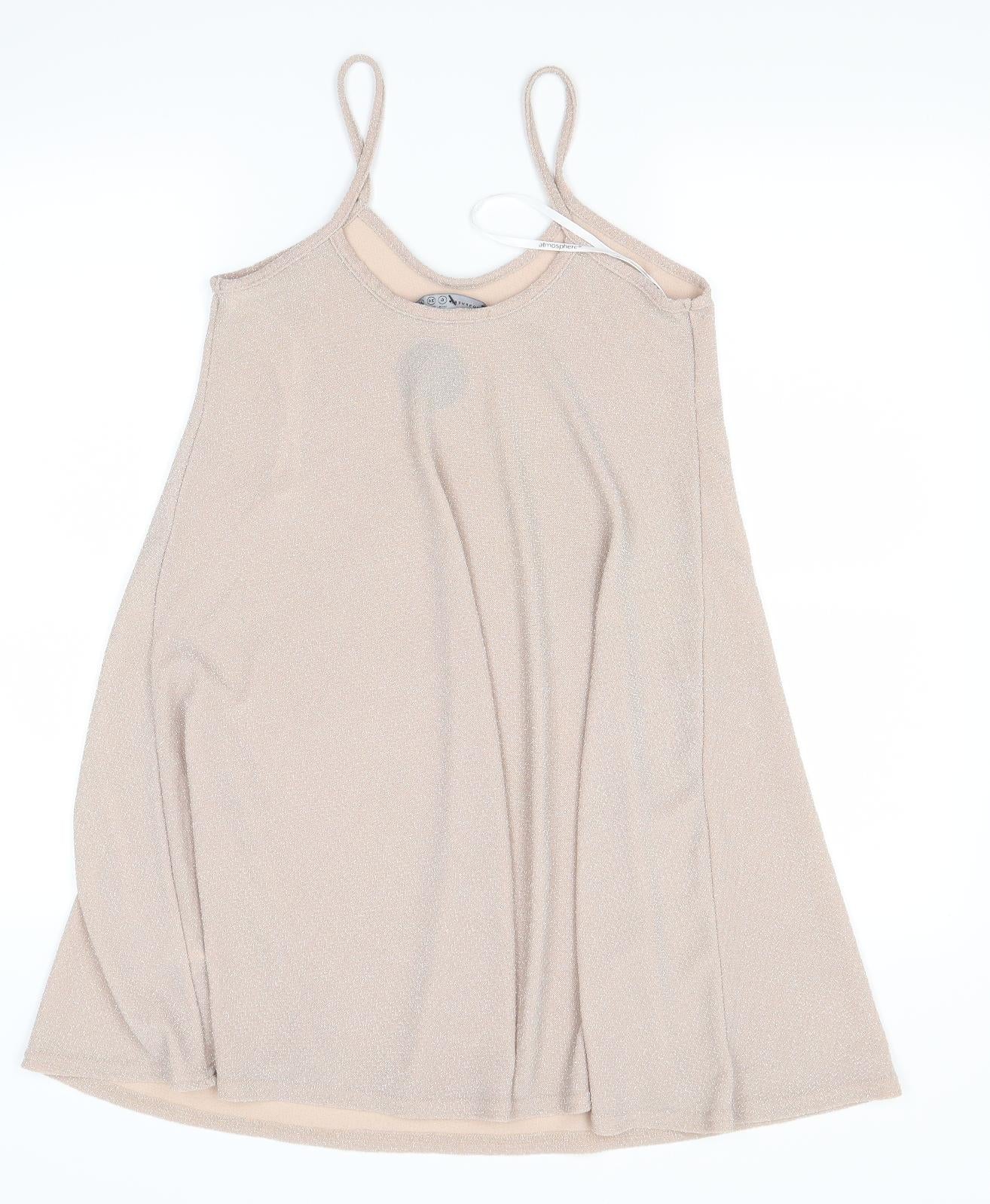 Atmosphere Womens Gold   Skater Dress  Size 6