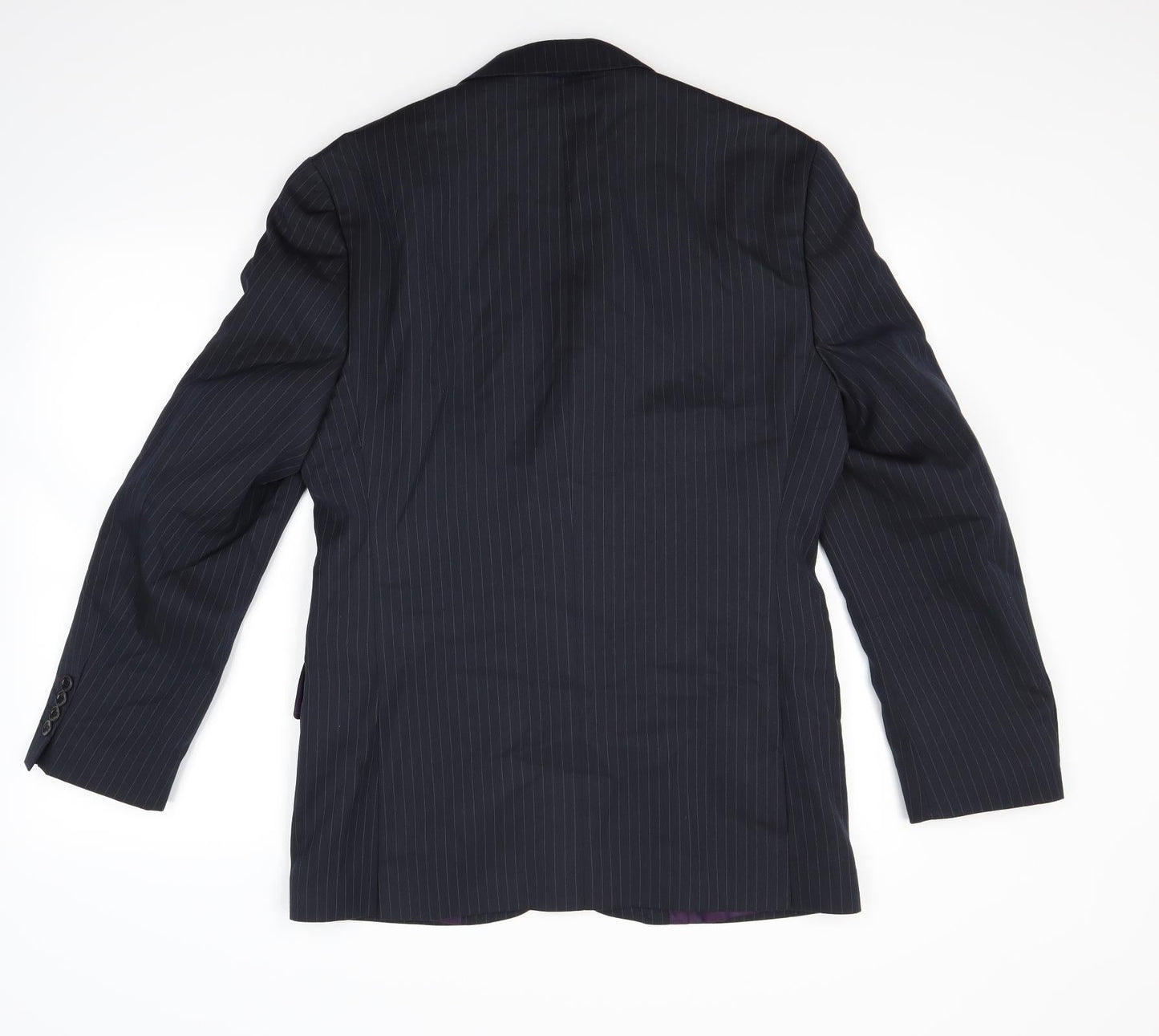 Burton Mens Blue Striped  Jacket Blazer Size 38