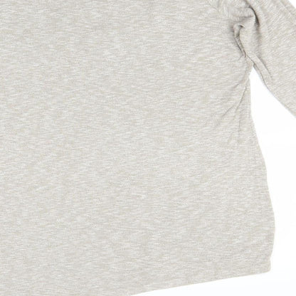 Brand and care label for River Island women’s beige jumper, size UK 18