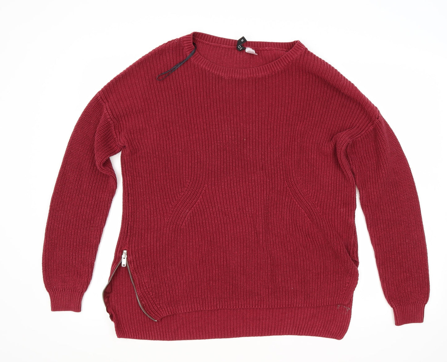 H&M Womens Red   Pullover Jumper Size S