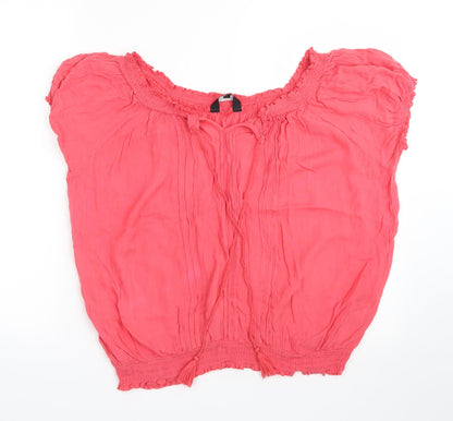 Additional front view of New Look women’s pink basic blouse, size UK 12