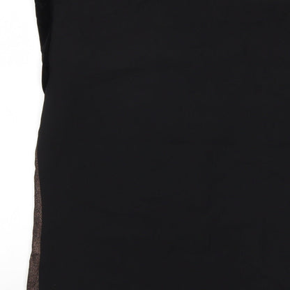 Brand and care label for Oasis women’s black basic t-shirt, size UK 8