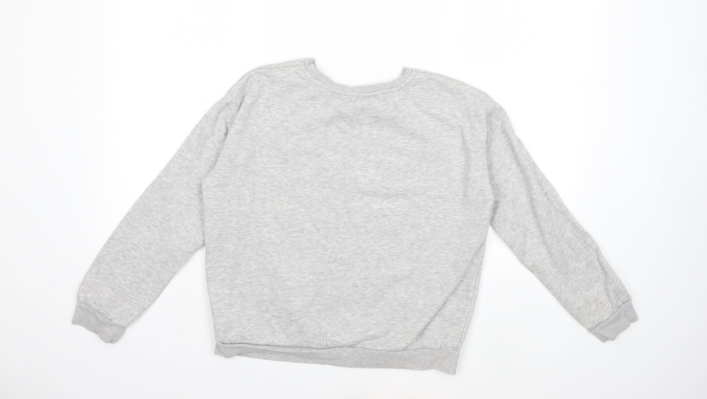 H&M Girls Grey   Pullover Sweatshirt Size 13 Years