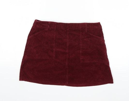 BDG Womens Red  Corduroy Mini Skirt Size M