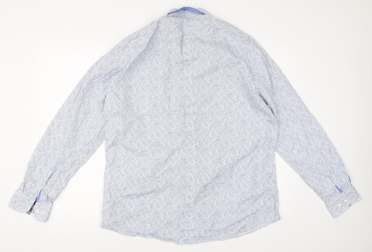 Atlantic Bay Mens Blue    Button-Up Size L