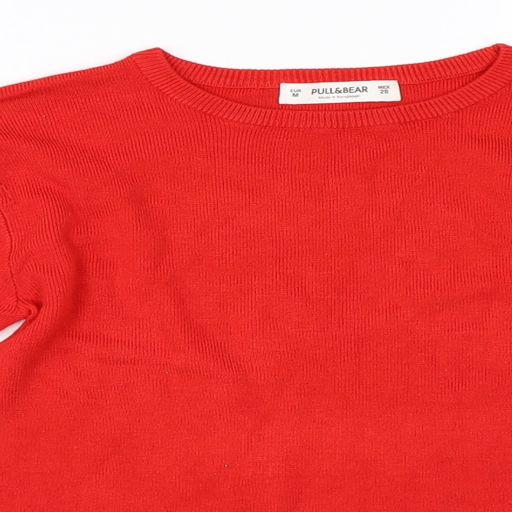 Pull&Bear Womens Red   Basic T-Shirt Size M