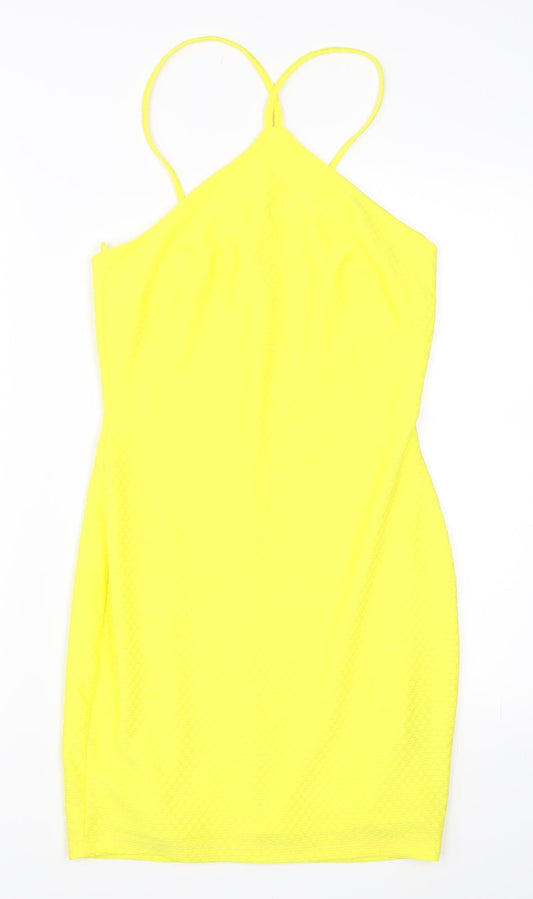Miss Selfridge Womens Yellow   Bodycon  Size 10