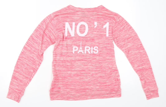 Funky Fit Womens Pink   Pullover Sweatshirt Size S