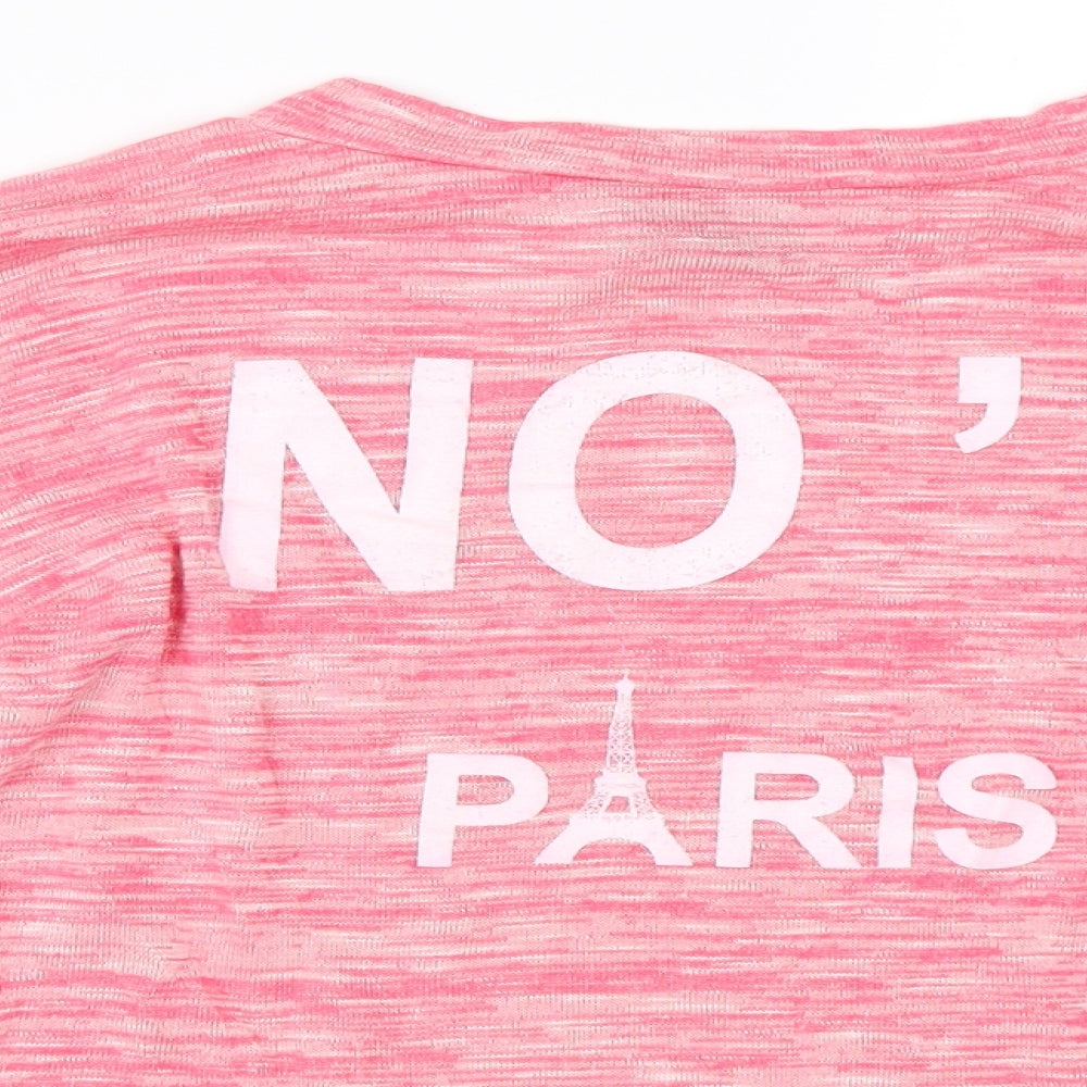 Funky Fit Womens Pink   Pullover Sweatshirt Size S