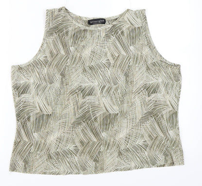 Front view of Principles women’s green basic blouse, size UK 14