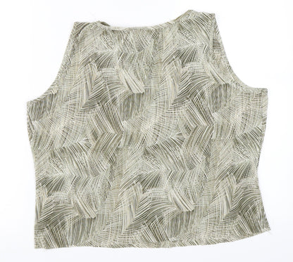 Back view of Principles women’s green basic blouse, size UK 14