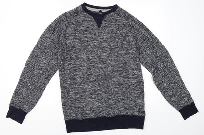 Additional front view of Easy men’s blue pullover sweatshirt, size S