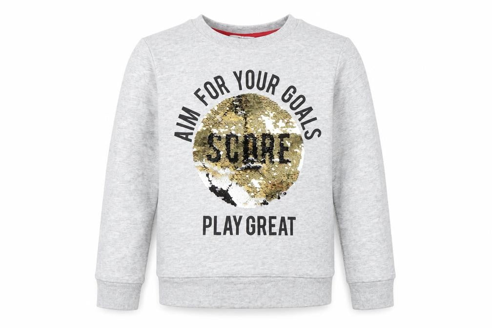 H&M Girls Grey   Pullover Sweatshirt Size 5-6 Years