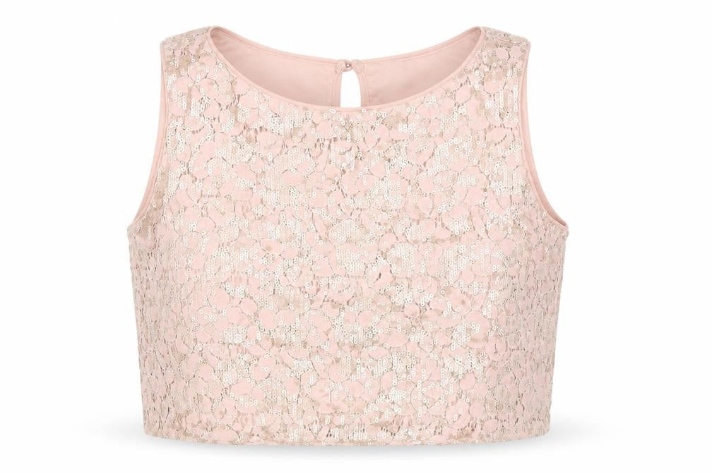New Look Girls Pink   Cropped Blouse Size 11 Years