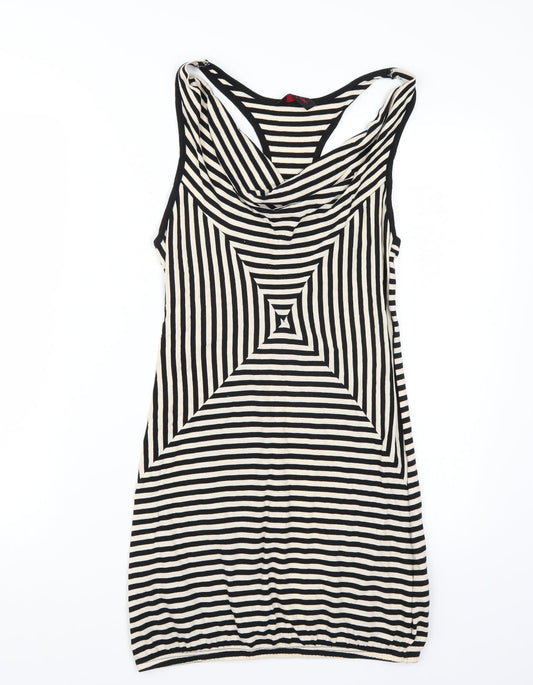 Miss Selfridge Womens White Striped  A-Line  Size 10