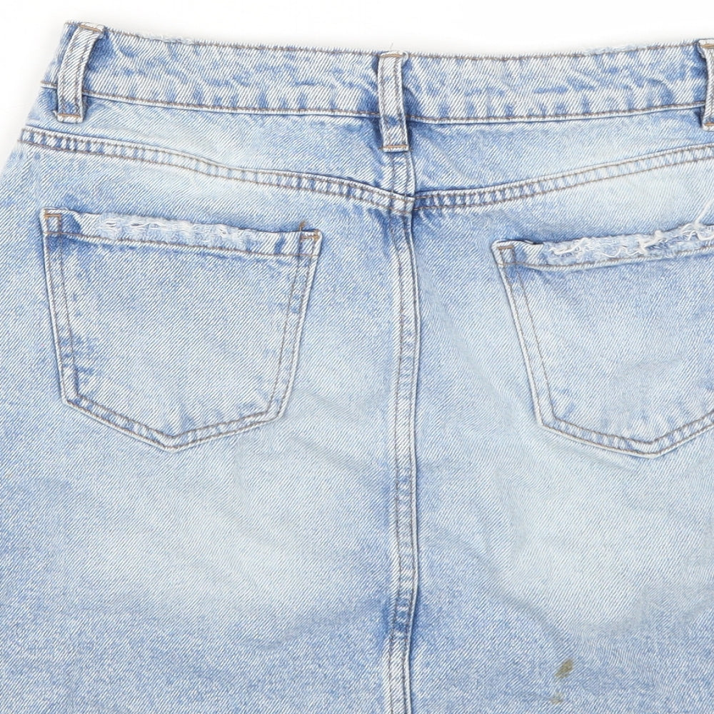 Newlook Womens Blue   A-Line Skirt Size 8