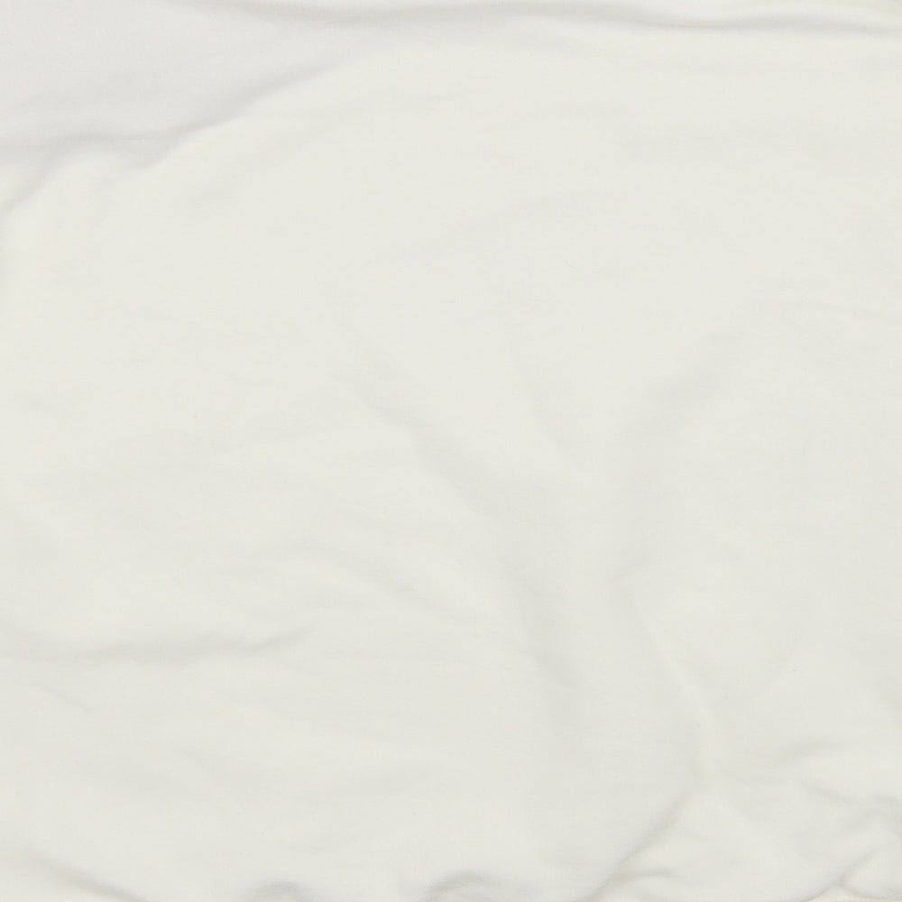 H&M Womens White   Pullover Sweatshirt Size 2XL
