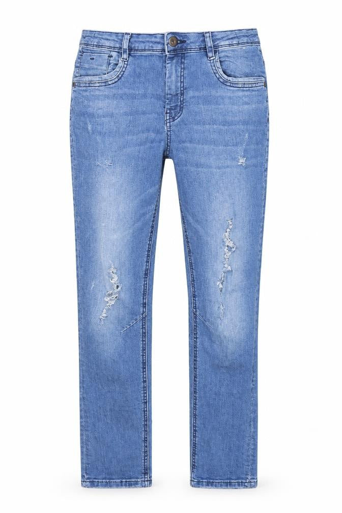 Denim & Co. Girls Blue  Denim Skinny Jeans Size 13-14 Years - Distressed