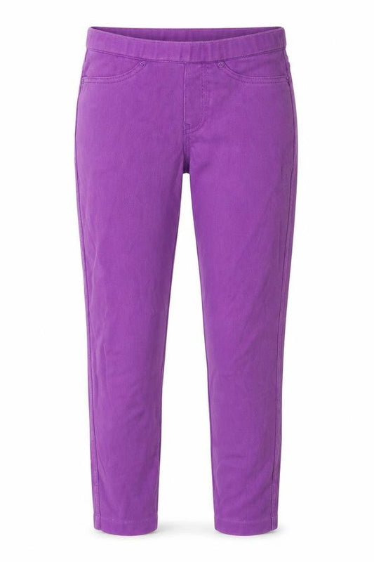 HUE Womens Purple  Denim Jegging Jeans Size S L21 in