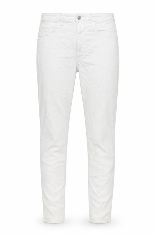 Front view of Divided women’s white denim skinny jeans, size UK 10, 28-inch leg