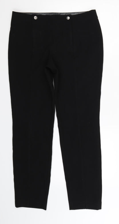Additional front view of Next women’s blue trousers, size UK 8, 26-inch leg