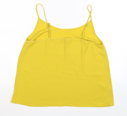 Back view of Next women’s yellow basic tank, size UK 14
