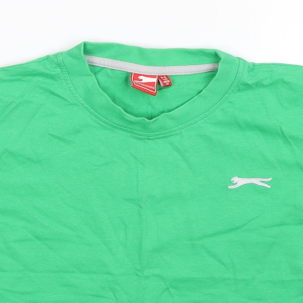 Slazenger Boys Green   Basic T-Shirt Size 5-6 Years