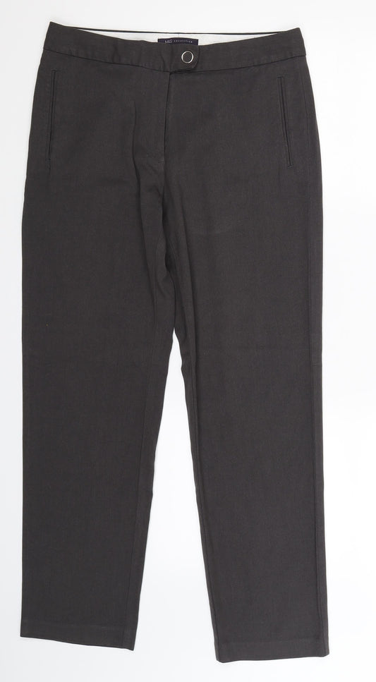 Marks and Spencer Womens Grey   Dress Pants Trousers Size 10 L29 in
