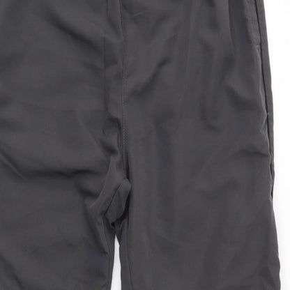 Close-up detail of Capsule women’s grey jogger trousers, size UK 36, 28-inch leg
