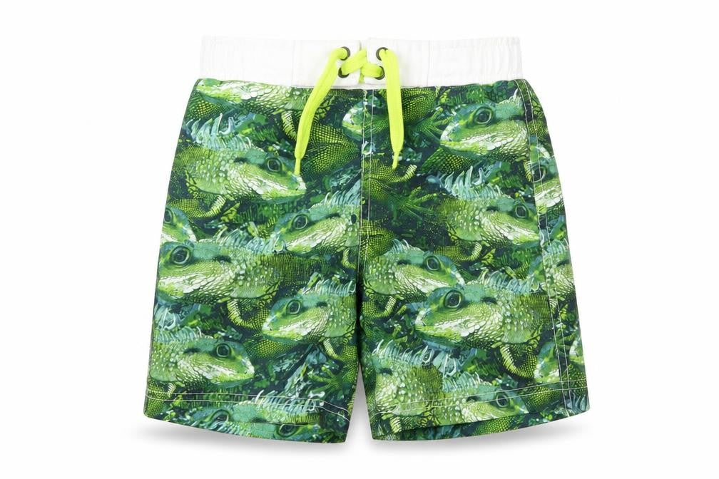 Blue Zoo Boys Green   Sweat Shorts Size 4-5 Years - lizard print