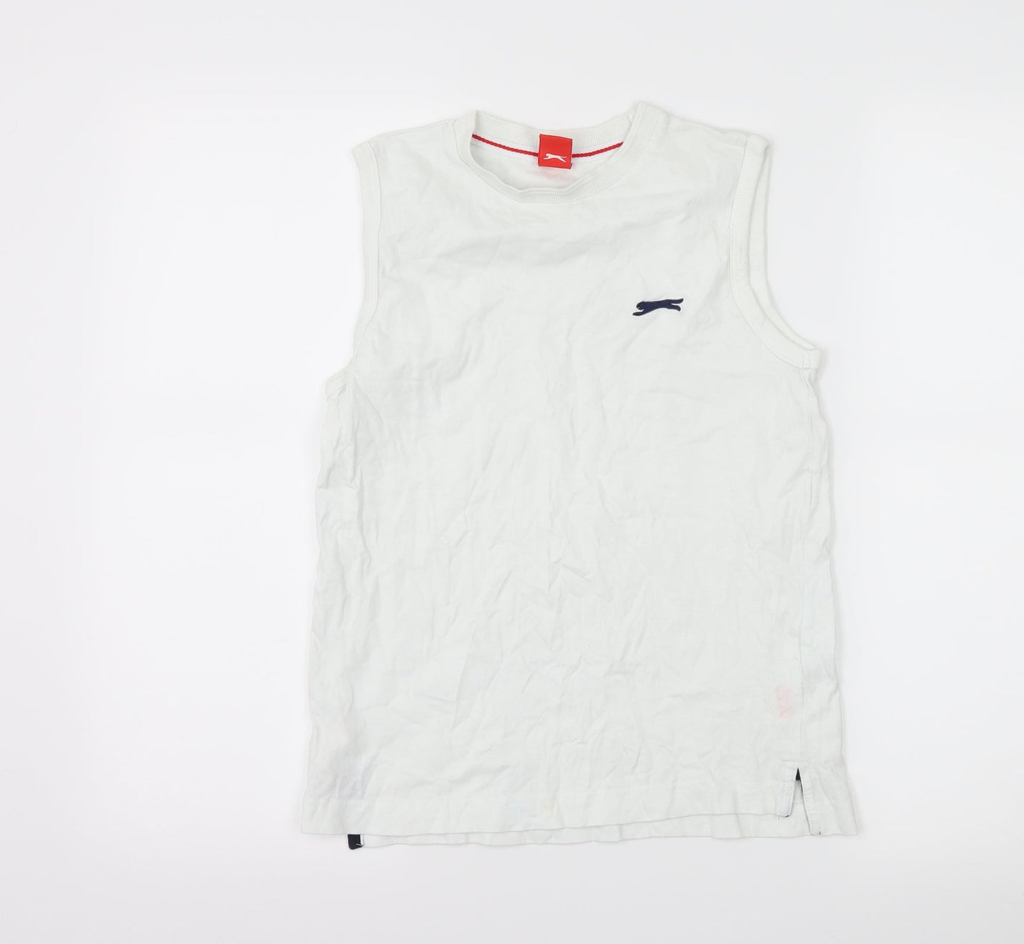 Slazenger Boys White   Basic Tank Size 9-10 Years