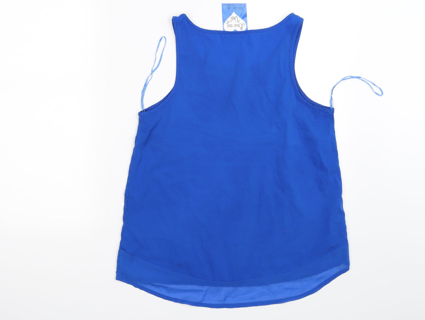 Atmosphere Womens Blue  Satin Tunic Tank Size 10