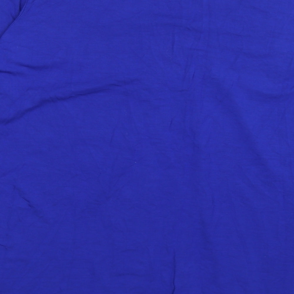 togehter Womens Blue Floral  Tunic T-Shirt Size L