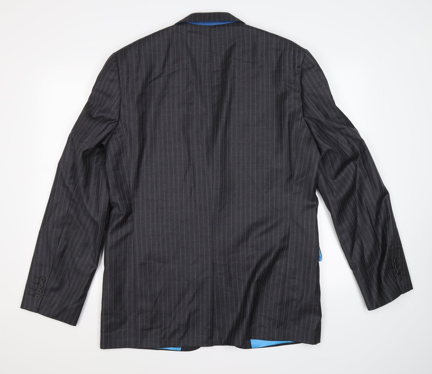 NEXT Mens Grey Striped  Jacket Suit Jacket Size 42  - tailored